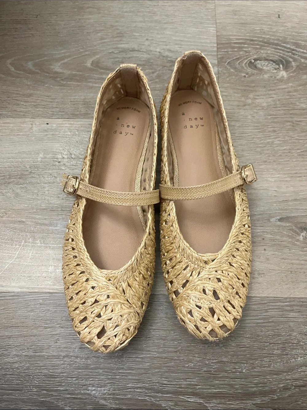 a new day Natural Woven Flats